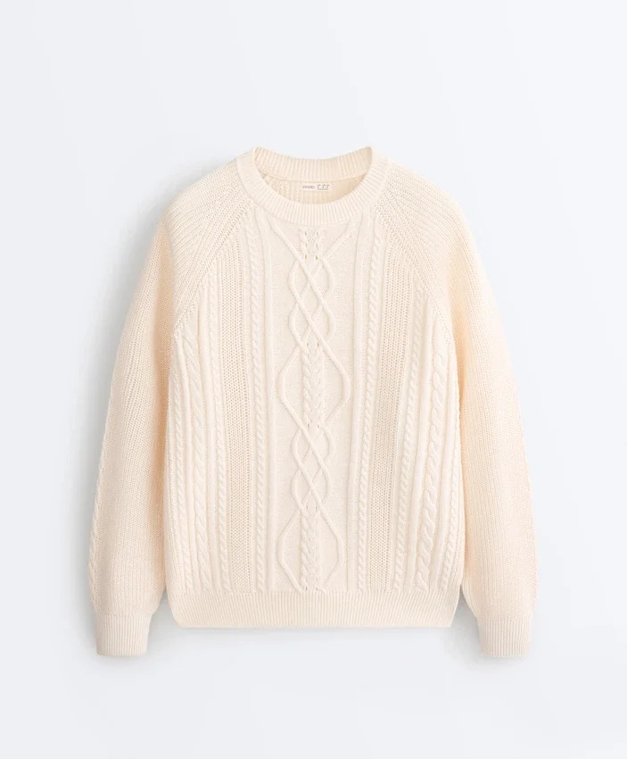 100% Cotton Cable Knit Jumper 100% Cotton Cable Knit Jumper