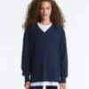 100% Cotton Cable Knit V-Neck Jumper 100% Cotton Cable Knit V-Neck Jumper