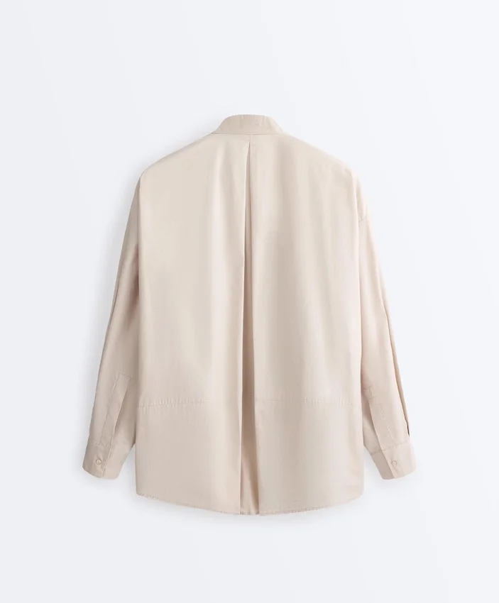 100% Cotton Stand-Up Collar Shirt 100% Cotton Stand-Up Collar Shirt