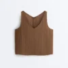 100% Cotton V-Neck Strappy Top 100% Cotton V-Neck Strappy Top