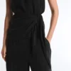100% Cupro Sleeveless Top with Scarf