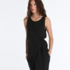 100% Cupro Sleeveless Top with Scarf