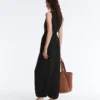 100% Cupro Sleeveless Top with Scarf
