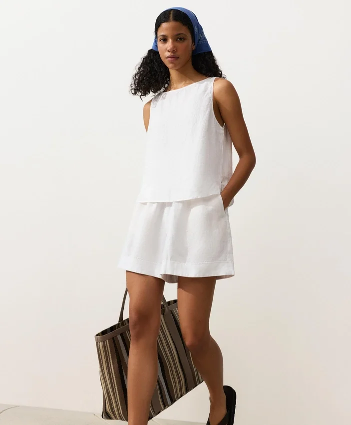 100% Linen Bermuda Shorts 100% Linen Bermuda Shorts