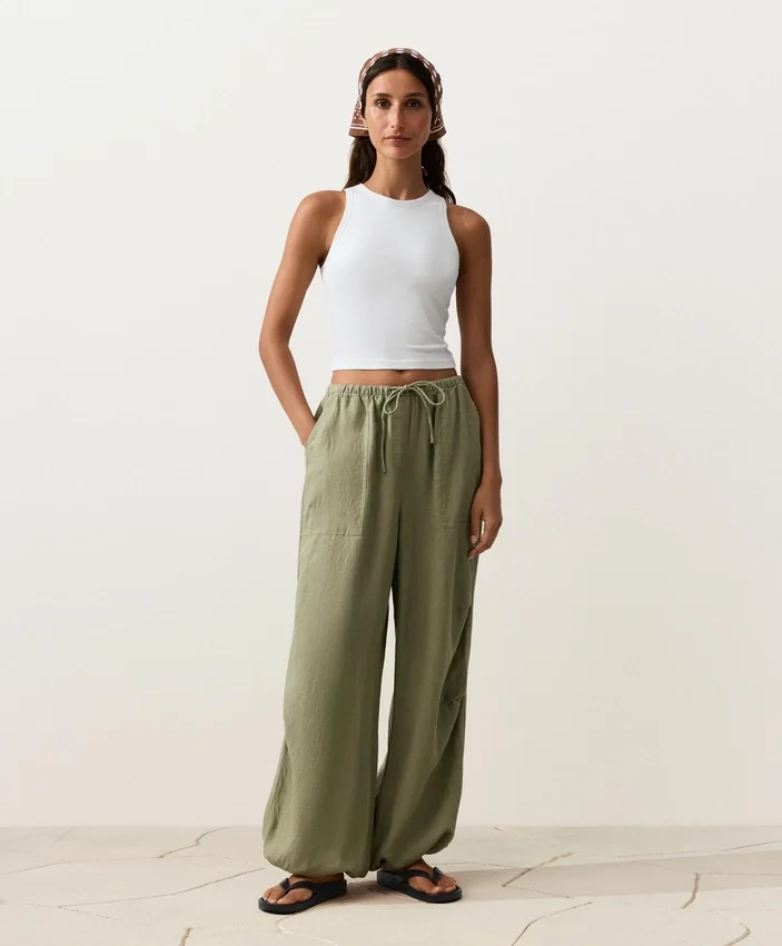100% Linen Cargo Bloomer Trousers 100% Linen Cargo Bloomer Trousers