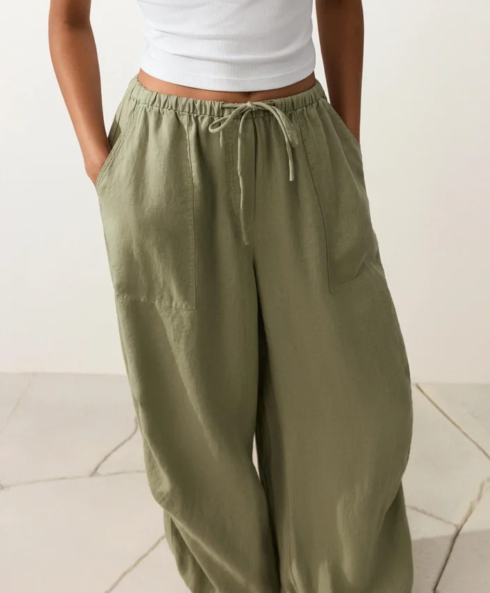 100% Linen Cargo Bloomer Trousers 100% Linen Cargo Bloomer Trousers