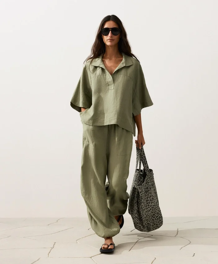 100% Linen Cargo Bloomer Trousers 100% Linen Cargo Bloomer Trousers