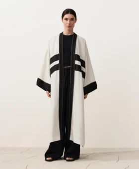 100% Linen Contrast Kaftan