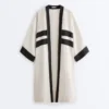 100% Linen Contrast Kaftan 100% Linen Contrast Kaftan