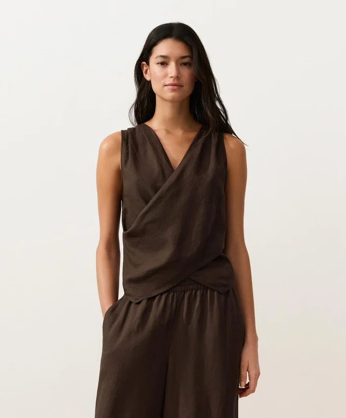100% Linen Crossover Top 100% Linen Crossover Top
