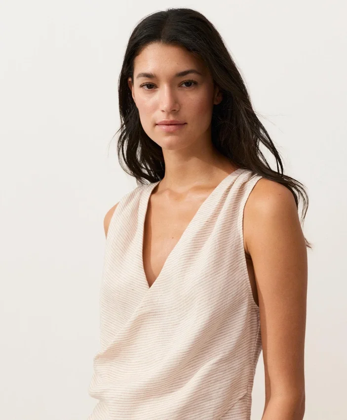 100% Linen Crossover Top 100% Linen Crossover Top