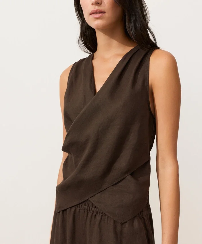 100% Linen Crossover Top 100% Linen Crossover Top