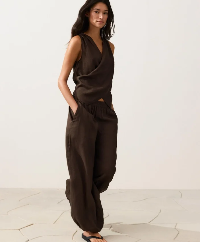 100% Linen Crossover Top 100% Linen Crossover Top