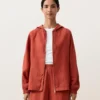 100% Linen Hooded Jacket 100% Linen Hooded Jacket