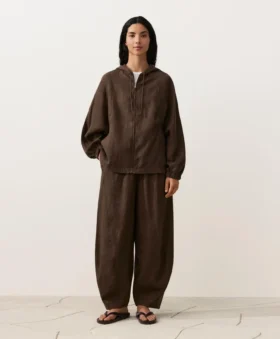 100% Linen Hooded Jacket