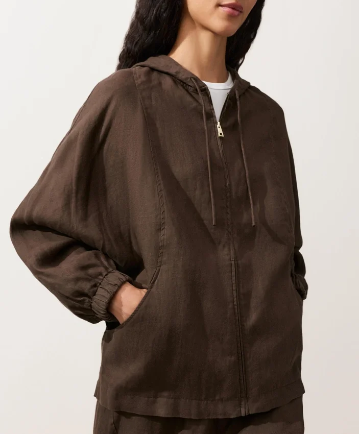 100% Linen Hooded Jacket 100% Linen Hooded Jacket