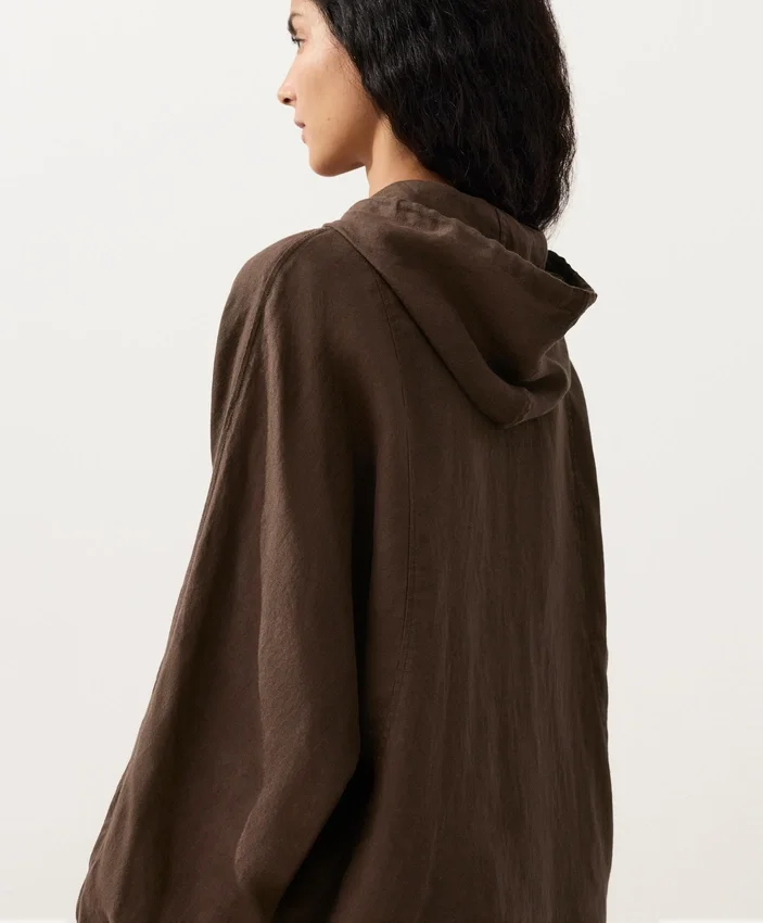 100% Linen Hooded Jacket 100% Linen Hooded Jacket