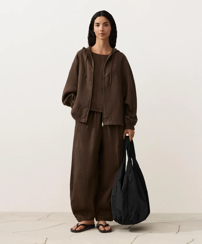 100% Linen Hooded Jacket 100% Linen Hooded Jacket