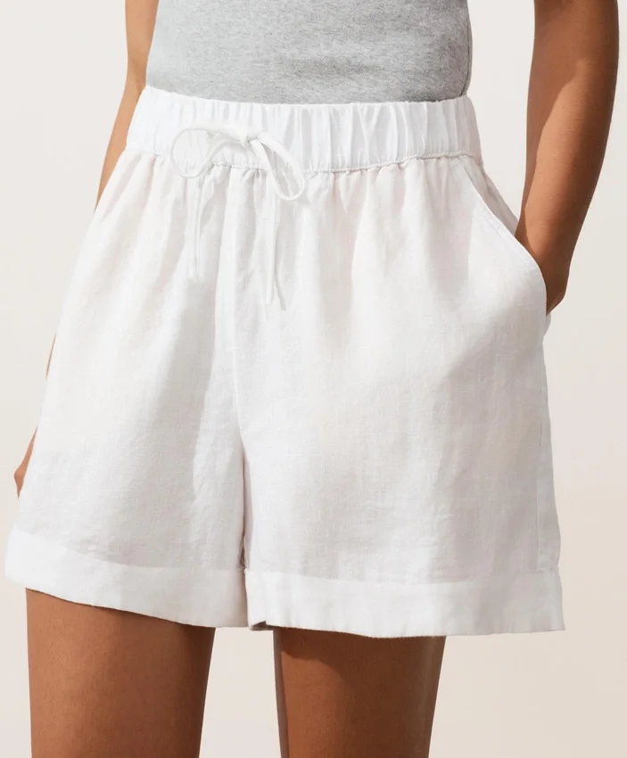 100% Linen Mid-Rise Shorts 100% Linen Mid-Rise Shorts