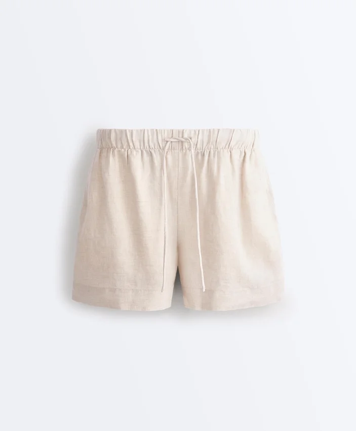 100% Linen Mid-Rise Shorts 100% Linen Mid-Rise Shorts