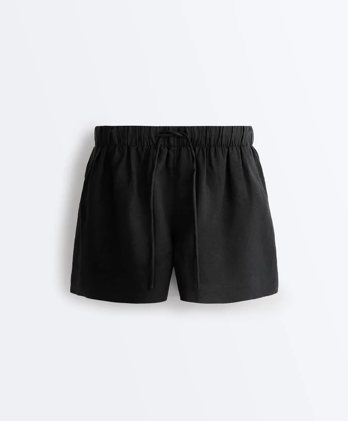 100% Linen Mid-Rise Shorts 100% Linen Mid-Rise Shorts