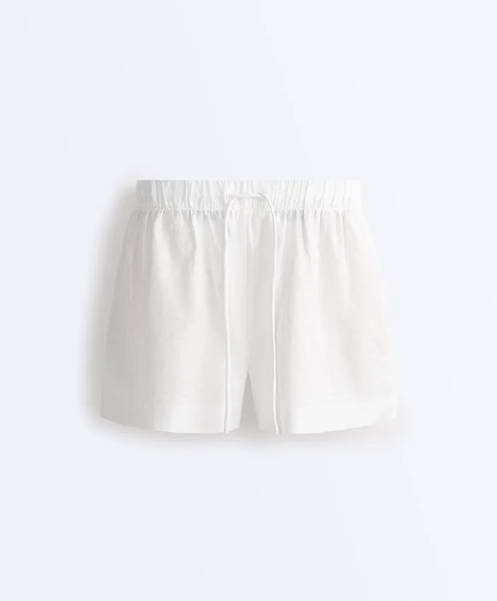 100% Linen Mid-Rise Shorts 100% Linen Mid-Rise Shorts