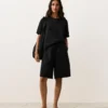 100% Linen Midi Bermuda Shorts 100% Linen Midi Bermuda Shorts