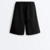 100% Linen Midi Bermuda Shorts 100% Linen Midi Bermuda Shorts