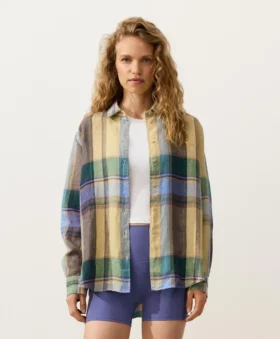 100% Linen Regular Check Shirt