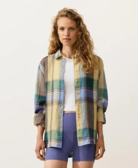 100% Linen Regular Check Shirt