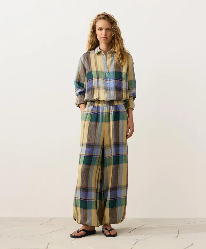 100% Linen Regular Check Shirt 100% Linen Regular Check Shirt