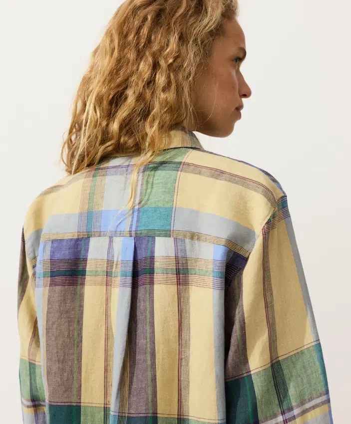 100% Linen Regular Check Shirt 100% Linen Regular Check Shirt