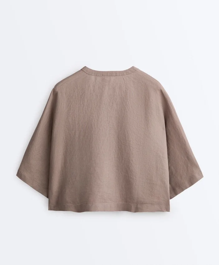 100% Linen Short-Sleeve Shirt 100% Linen Short-Sleeve Shirt