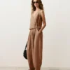 100% Linen Square Neck Crossover Tie Top 100% Linen Square Neck Crossover Tie Top