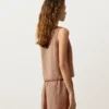 100% Linen Square Neck Crossover Tie Top 100% Linen Square Neck Crossover Tie Top