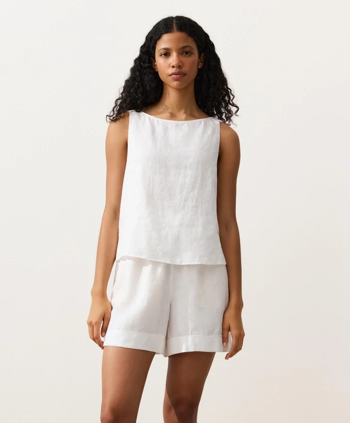 100% Linen Square Top 100% Linen Square Top