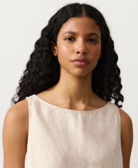 100% Linen Square Top