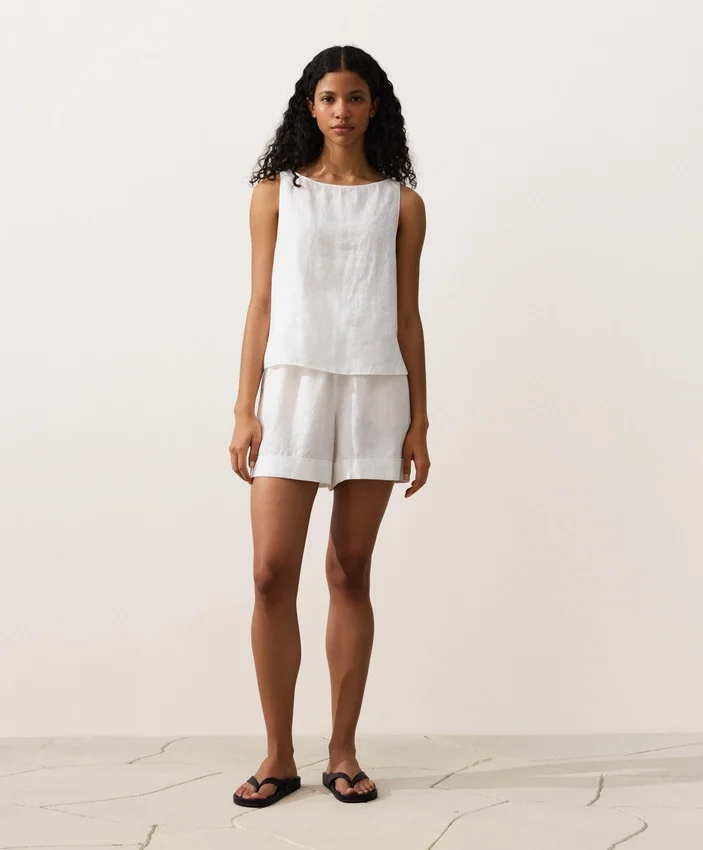 100% Linen Square Top 100% Linen Square Top