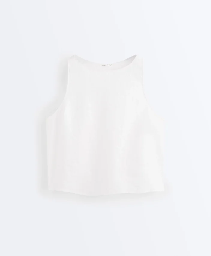 100% Linen Square Top 100% Linen Square Top