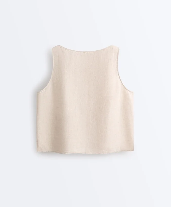 100% Linen Square Top 100% Linen Square Top