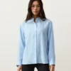 100% Linen Stand-Up Collar Shirt 100% Linen Stand-Up Collar Shirt