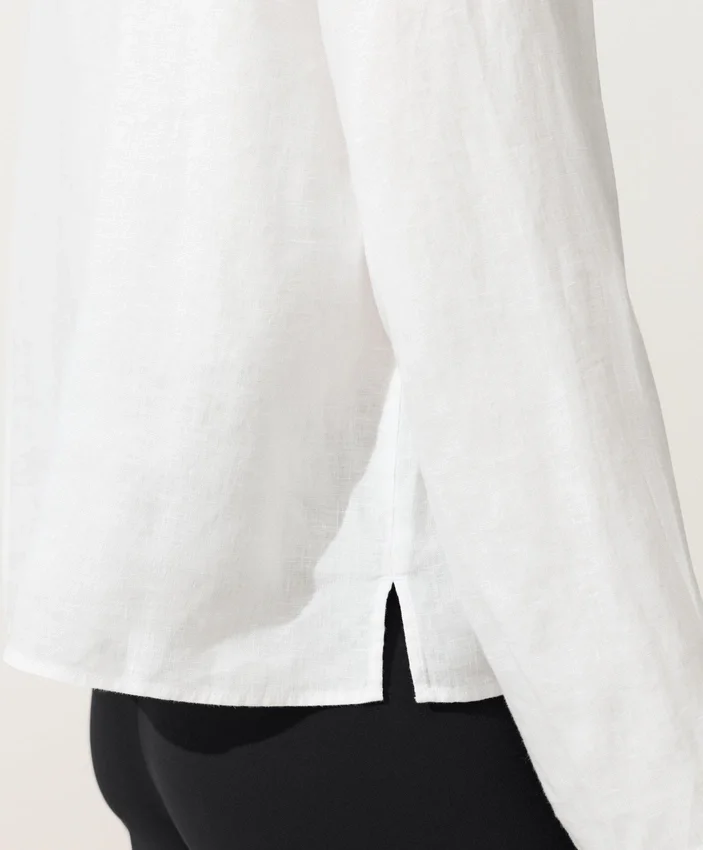 100% Linen Stand-Up Collar Shirt 100% Linen Stand-Up Collar Shirt