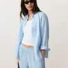 100% Linen Stand-Up Collar Shirt 100% Linen Stand-Up Collar Shirt
