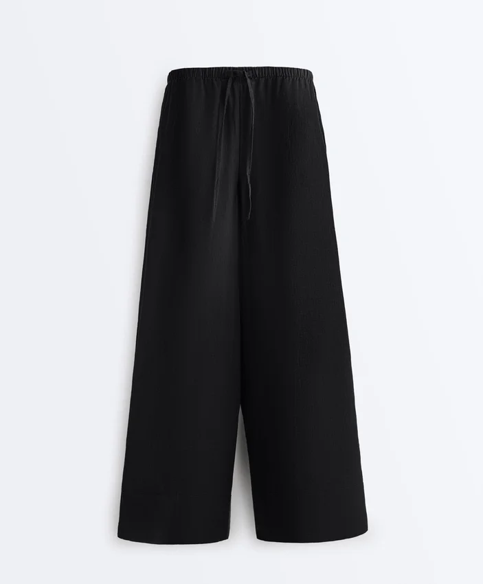 100% Linen Straight-Leg Trousers 100% Linen Straight-Leg Trousers
