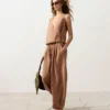 100% Linen Striped Balloon Trousers 100% Linen Striped Balloon Trousers