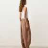 100% Linen Striped Balloon Trousers 100% Linen Striped Balloon Trousers