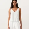 100% Linen V-Neck Strap Top 100% Linen V-Neck Strap Top