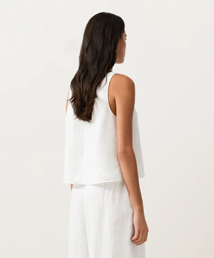 100% Linen V-Neck Strap Top 100% Linen V-Neck Strap Top