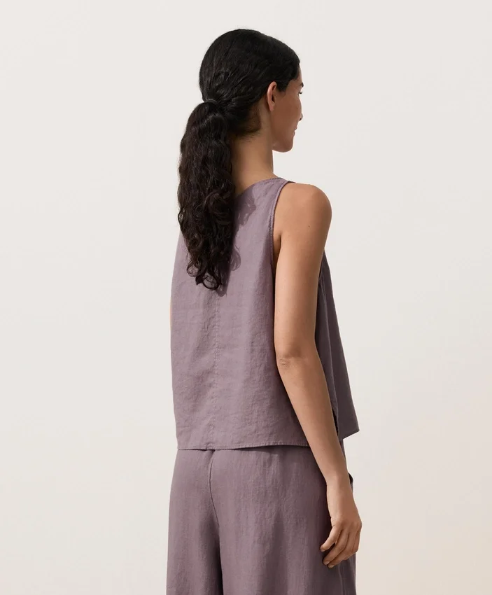 100% Linen V-Neck Strap Top 100% Linen V-Neck Strap Top