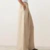 100% Linen Wide-Leg Striped Trousers 100% Linen Wide-Leg Striped Trousers